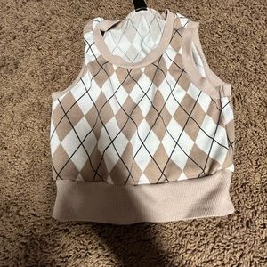 Shein cropped sweater tank